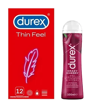 Durex Thin Feel condooms en Durex Play Crazy Cherry