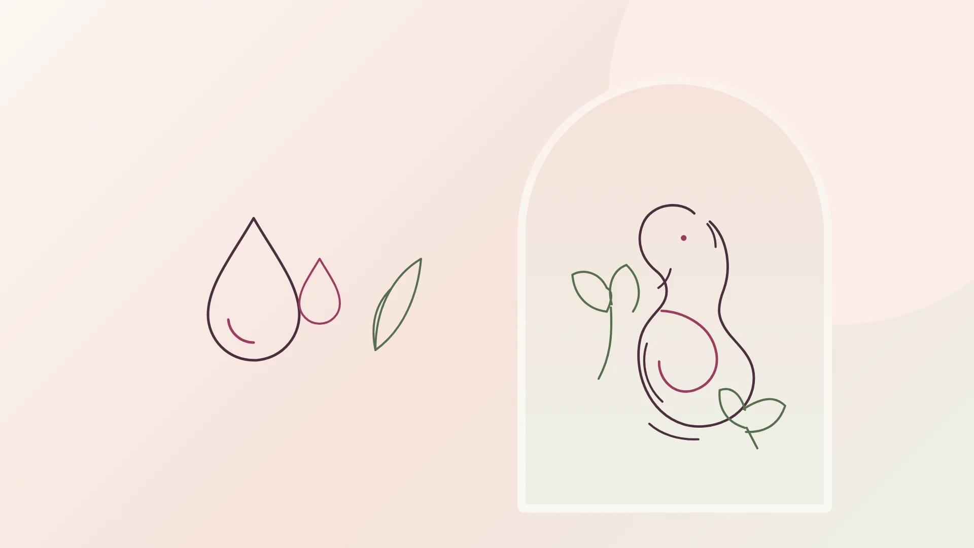 Vocht vasthouden na de bevalling: illustratie van waterdruppels en een vrouw.